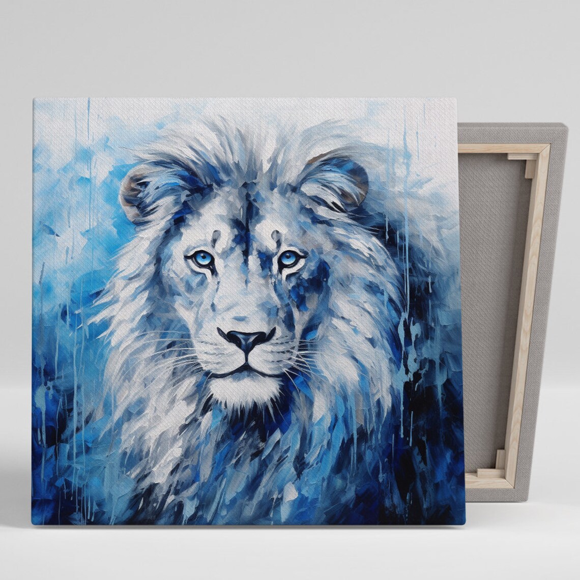 Lion Majesty Contemporary Animal Wall Art Print
