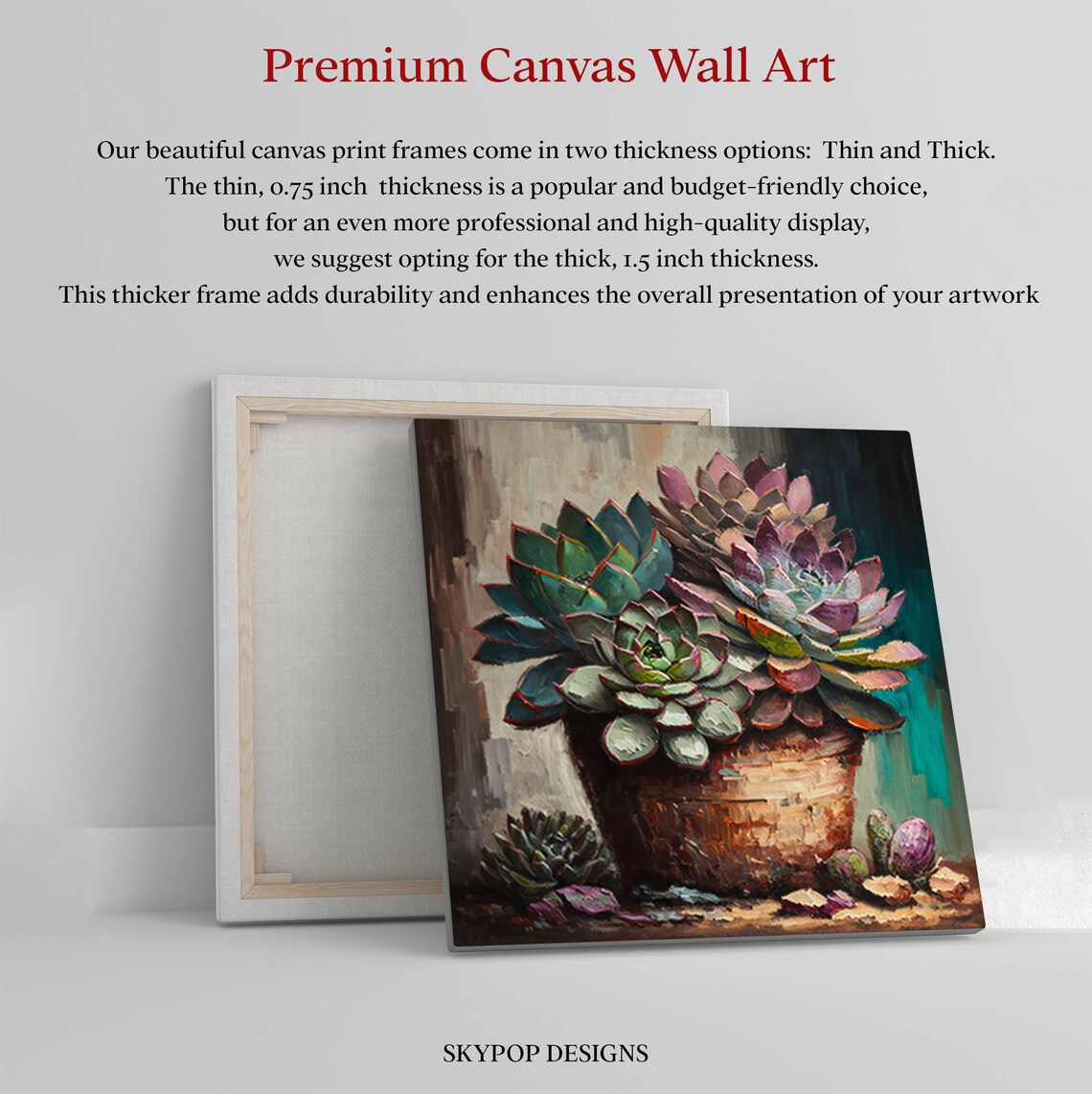 Watercolor Cactus Poster, Succulent Home Decor - Image 3