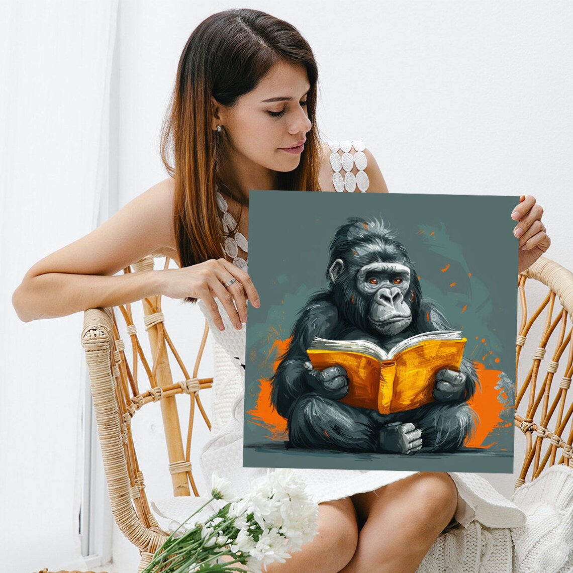 Gorilla Intellectual Contemporary Wall Art Print - Image 3