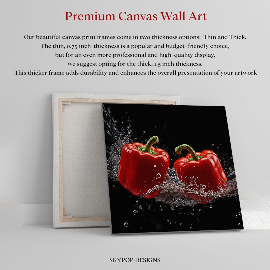 Red Capsicum Art Print, Whimsical Kitchen Decor - Image 2