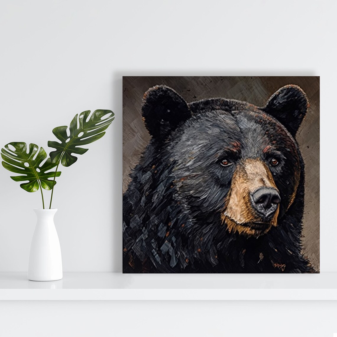 Black Bear Wildlife Art Print, Living Room Decor - Image 2