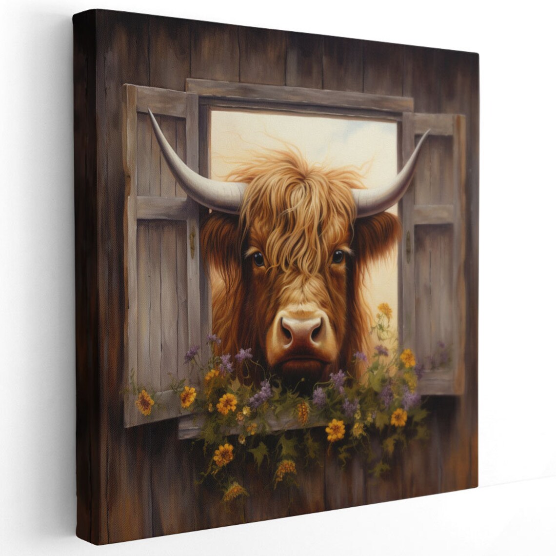 Highland Cow Wall Art Print for Living Room Decor - Image 2