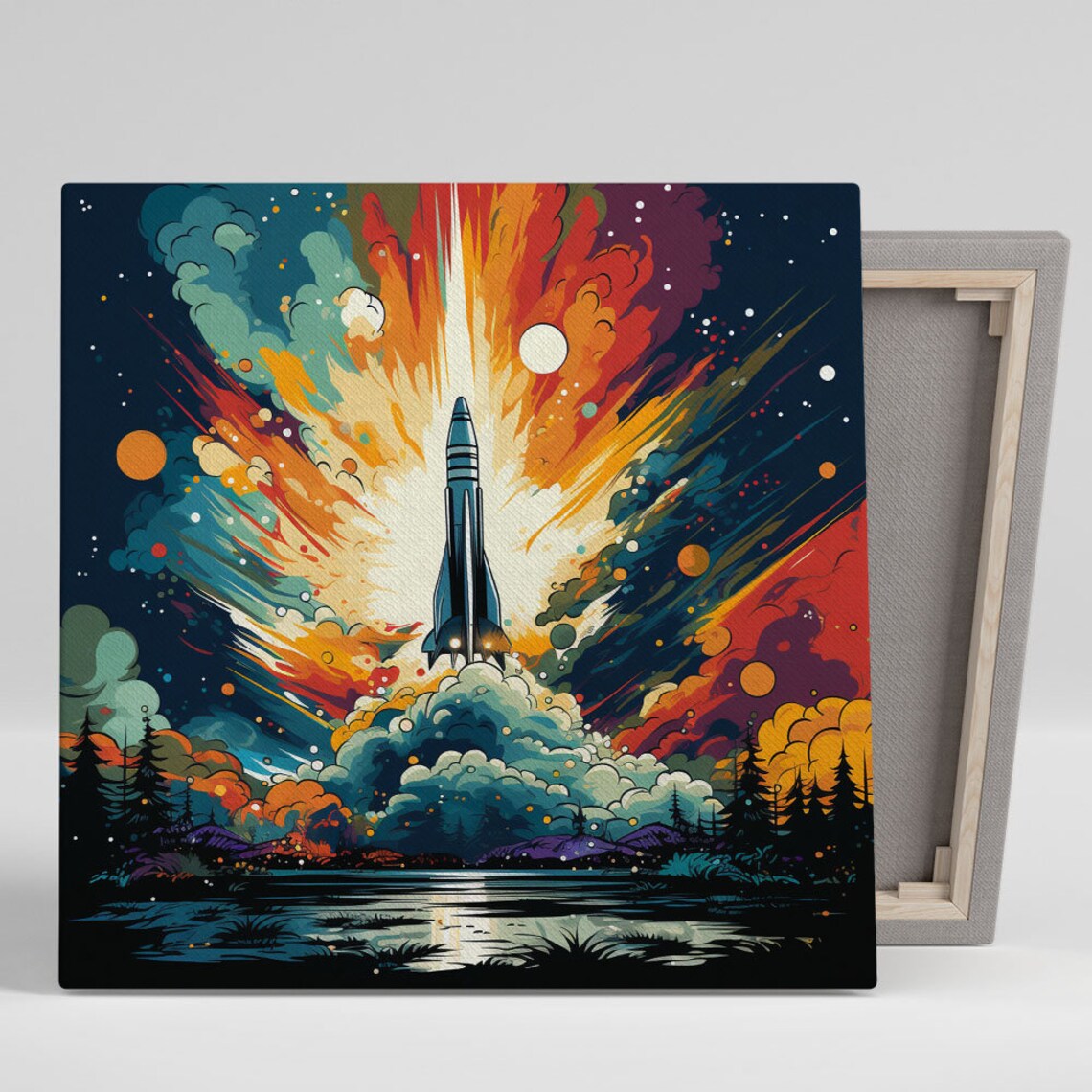 Space Shuttle Wall Art Print, Living Room Decor