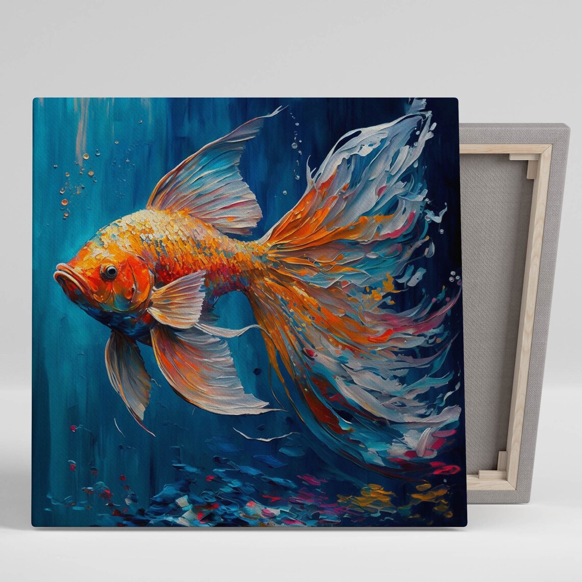 Goldfish Aquarium Art Print, Sea Life Wall Decor