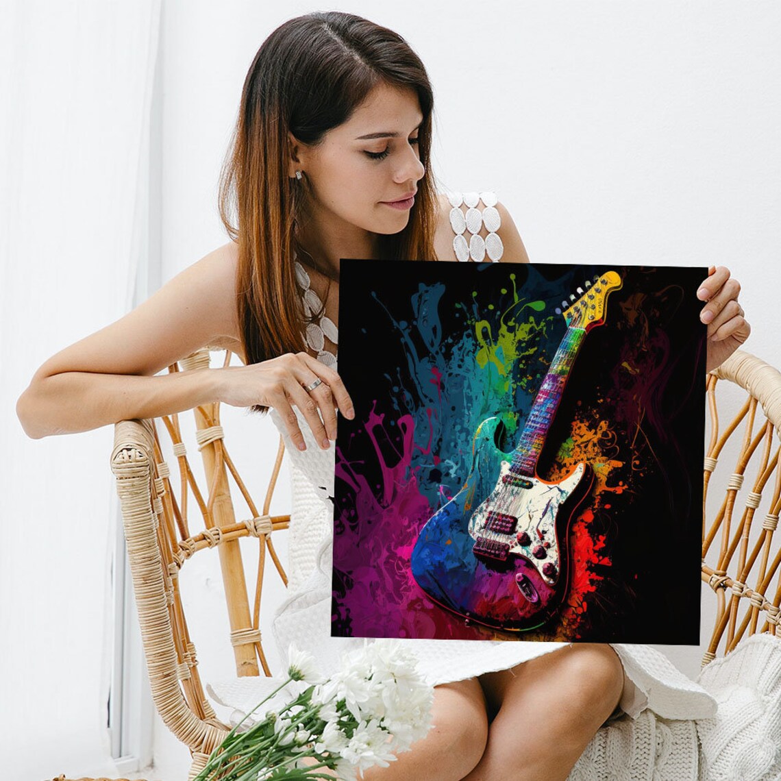 Guitar Music Wall Art Poster, Music Themed Decor - Image 3