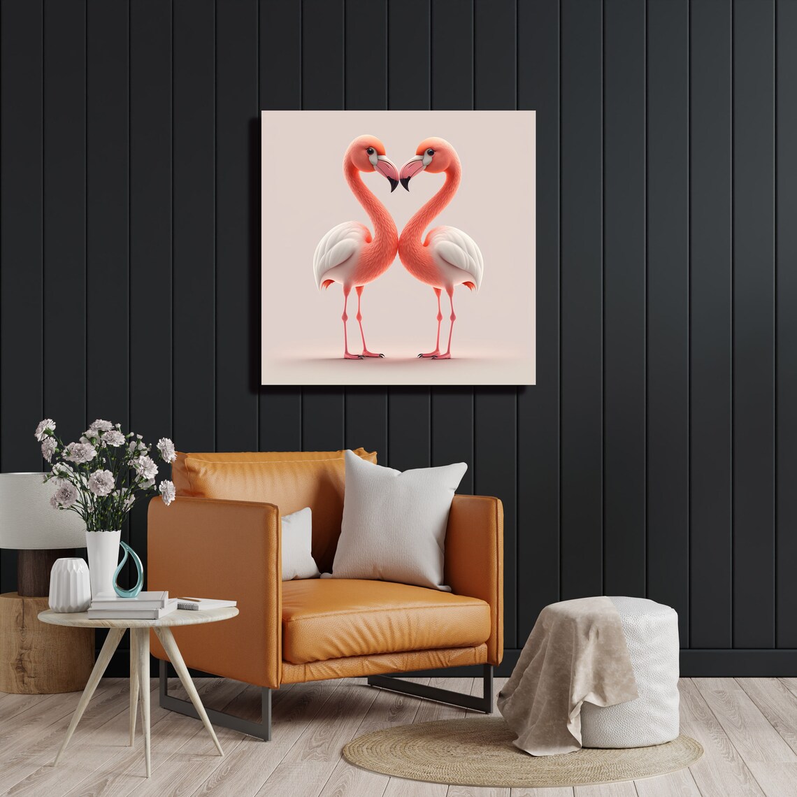 Flamingo Fever, Tropical Animal Theme Art Print - Image 3