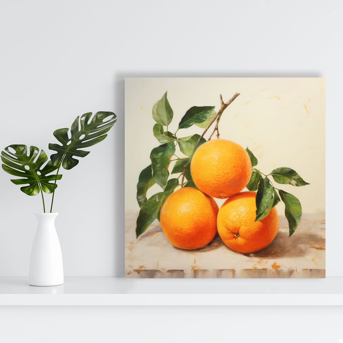 Vintage Orange Branch Three Citrus Fruit Botanical Still Life Poster - Image 2