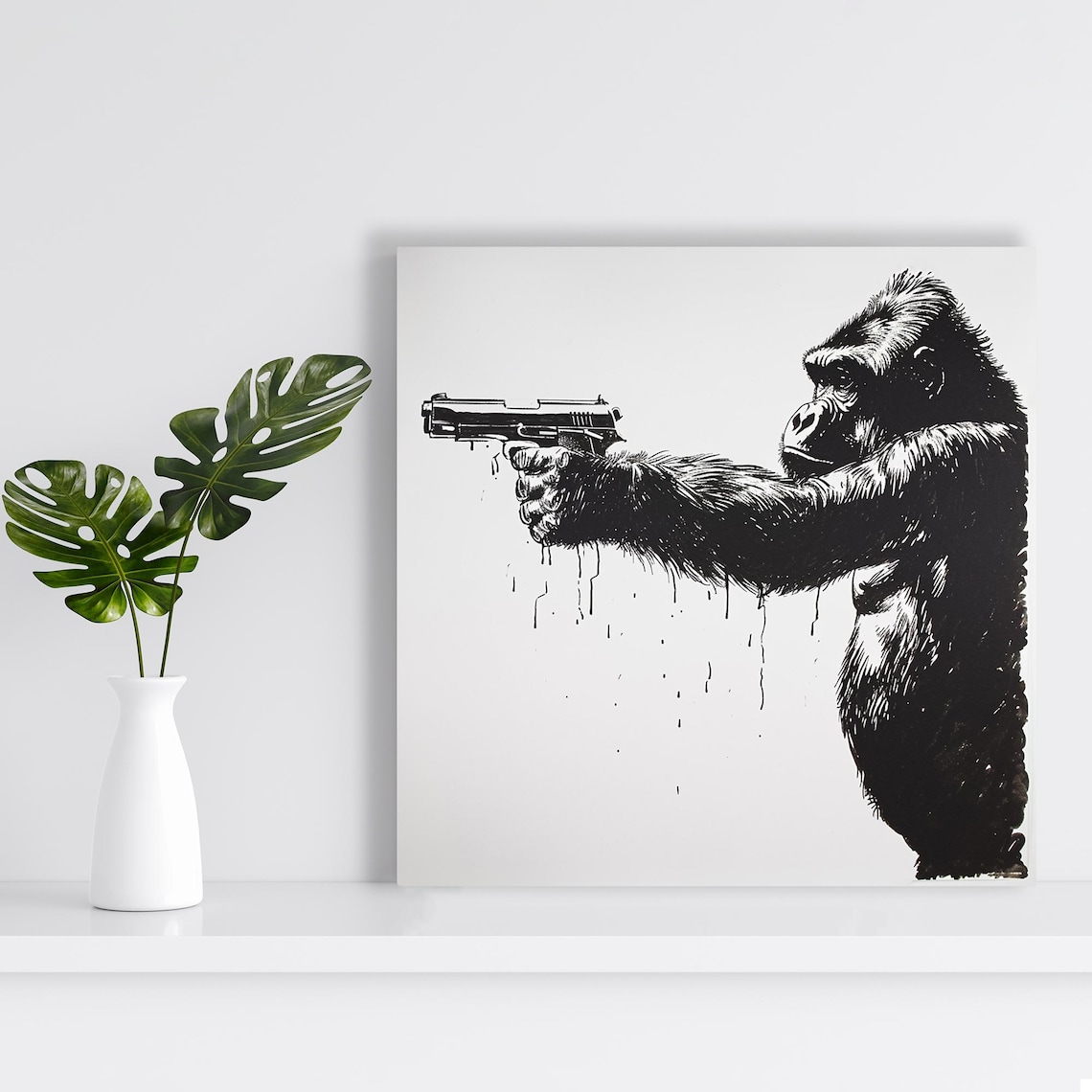 Gorilla Rebellion Contemporary Urban Art Print - Image 2