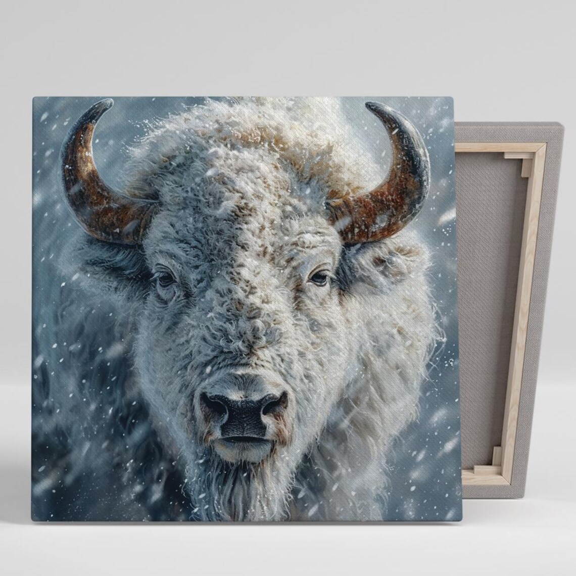 Bison Art Print, Rustic Modern Scandinavian Decor