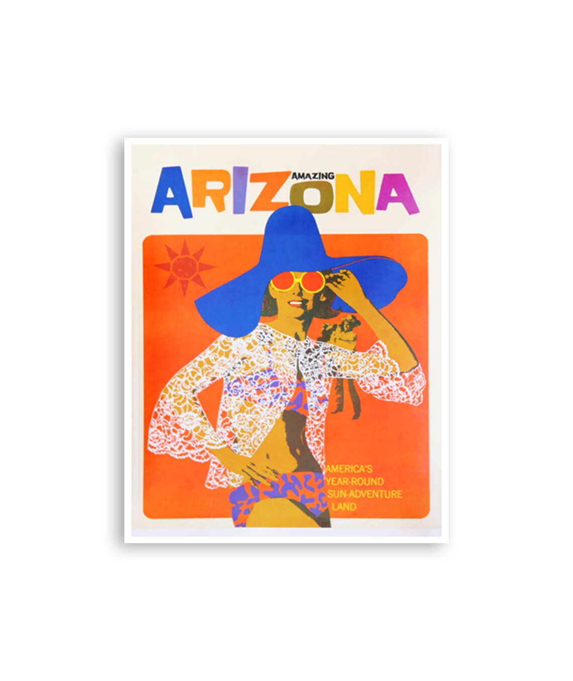 Amazing Arizona Year Round Sunland Pop Art Retro Travel Poster