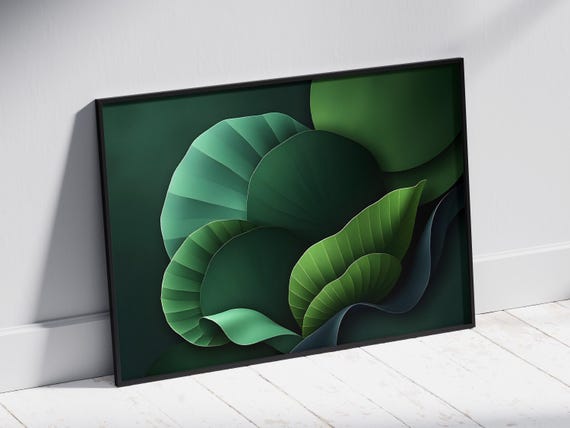 Succulent Leaves Print Modern Botanical Wall Art