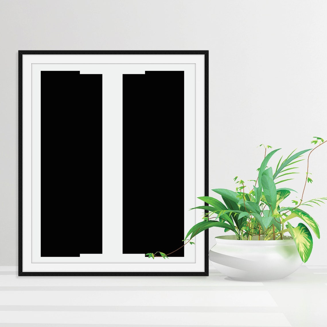 Letter I Scandinavian Monogram Minimalist Typography Wall Art - Image 3