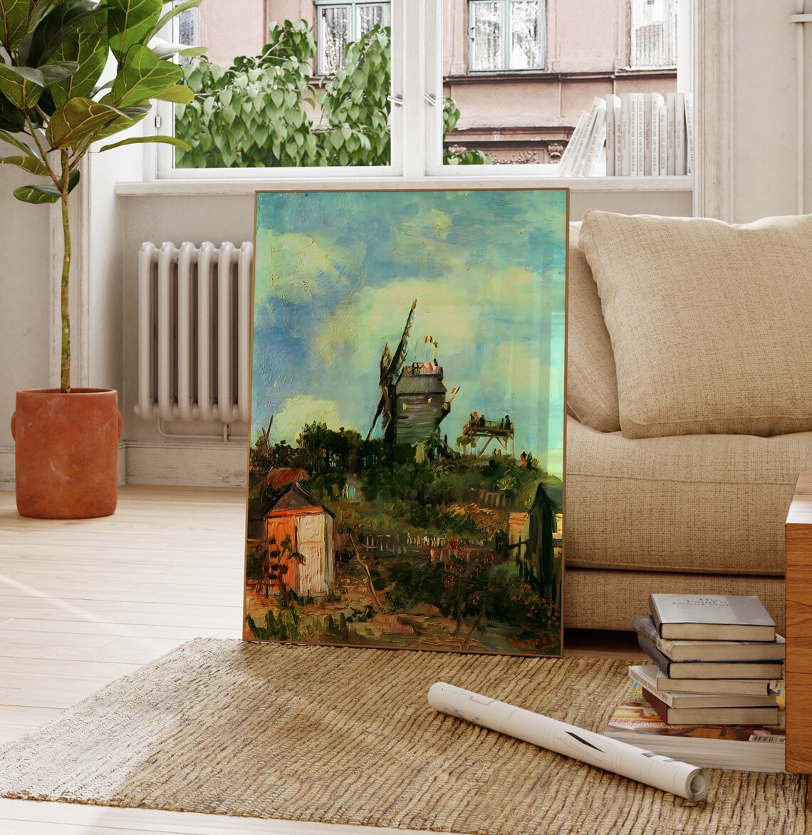 Van Gogh Le Moulin de la Galette Montmartre Windmill Paris Print - Image 4