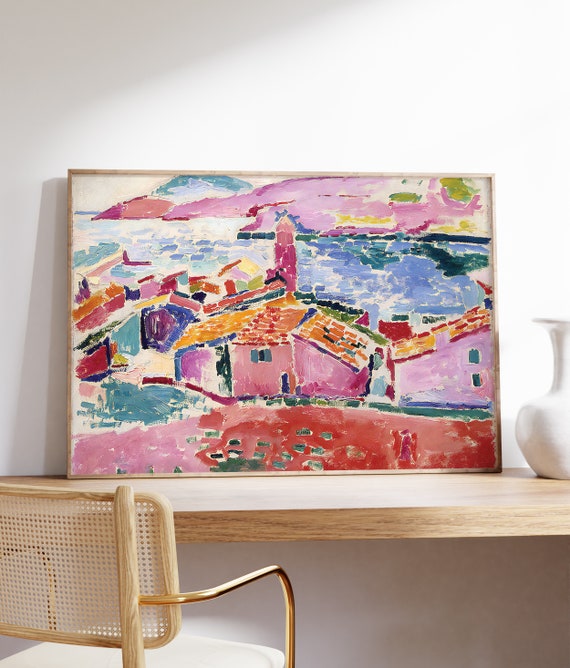 Henri Matisse View Of Collioure Art Poster Modern Landscape Print Popular Artist Painting Colourful Impressionism Art Housewarming Gift