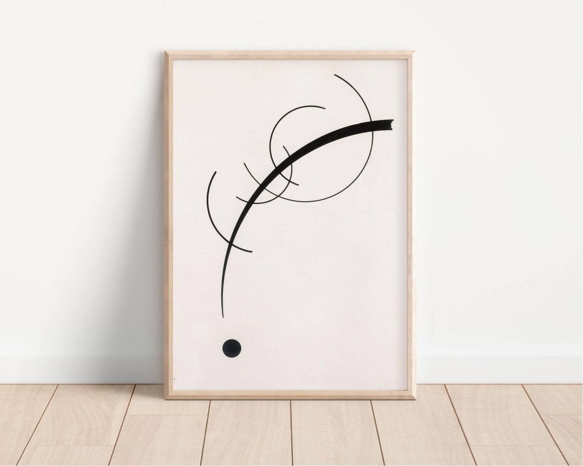 Kandinsky Free Curve to the Point Abstract Line Art Minimal Poster - Image 3