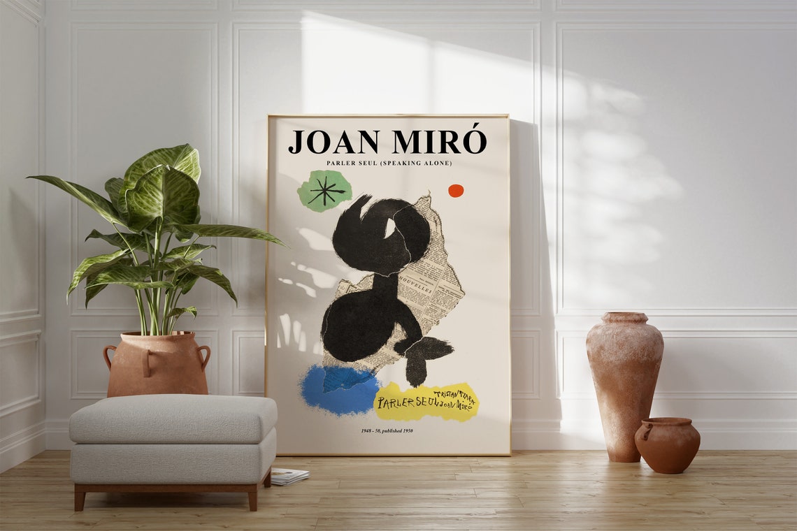 Joan Miro Parler Seul Speaking Alone Abstract Surrealist Art Poster - Image 2