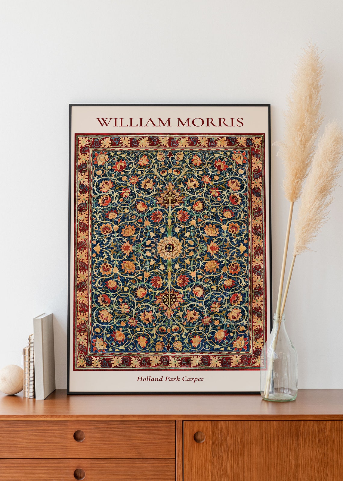 William Morris Holland Park Carpet Ornate Floral Rug Design Poster - Image 2