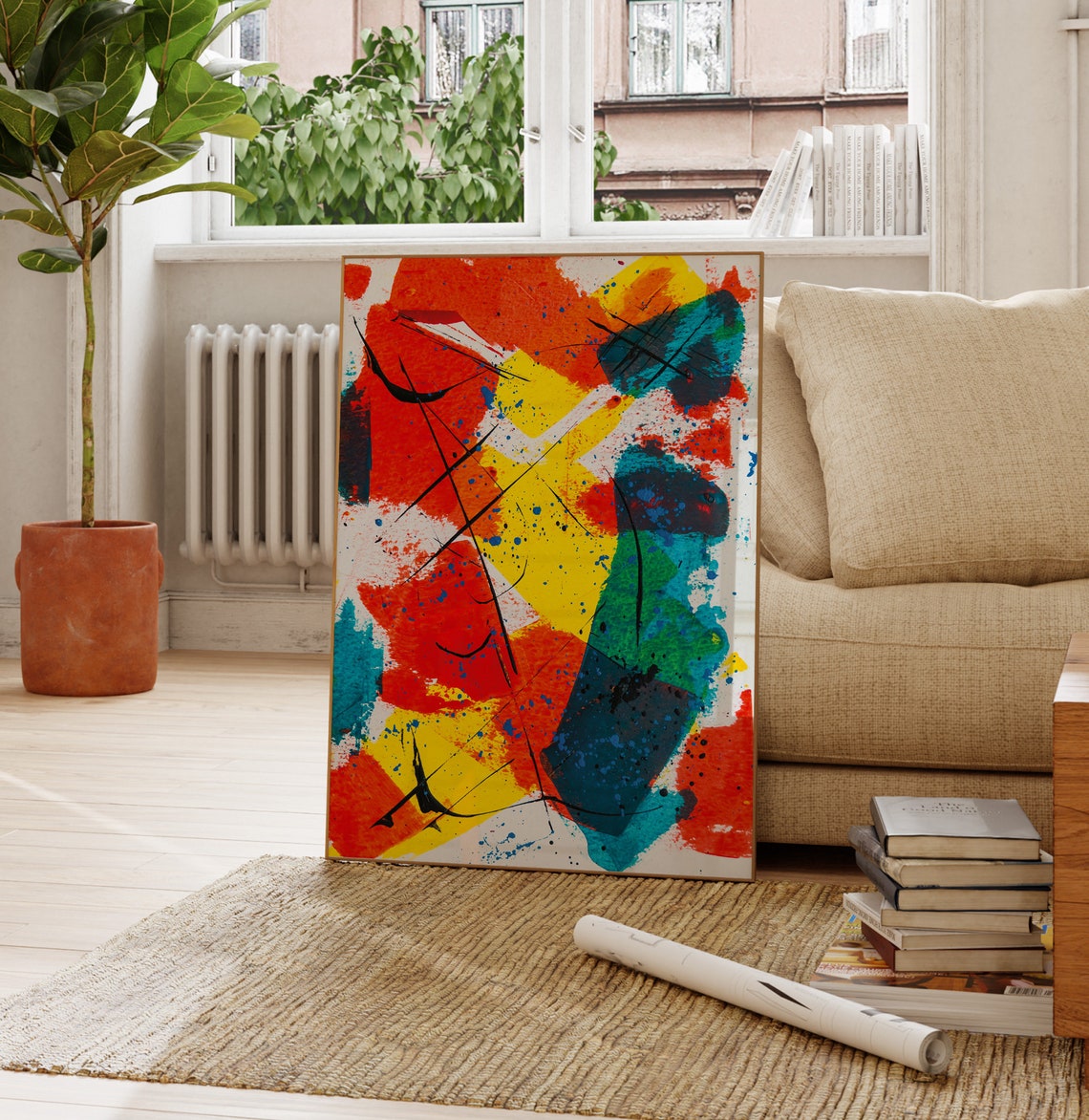 Wassily Kandinsky Bold Colourful Abstract Painting Modern Wall Poster - Image 2