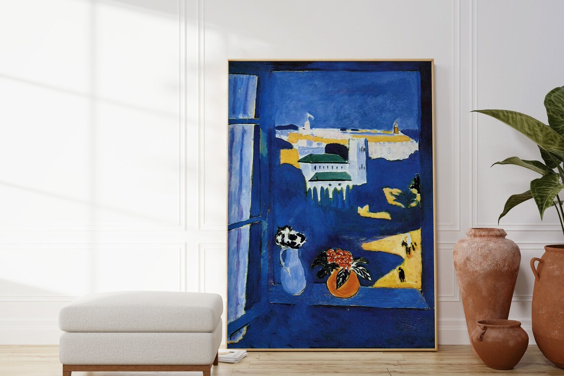 Matisse Window At Tangier Print Henri Matisse Blue Moroccan Art Poster - Image 2