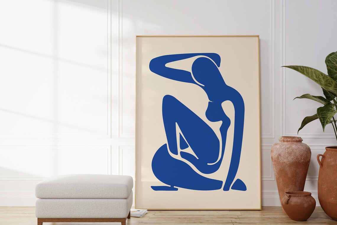 Henri Matisse Blue Nude II Abstract Cobalt Figure Modernist Cut Out Poster - Image 3