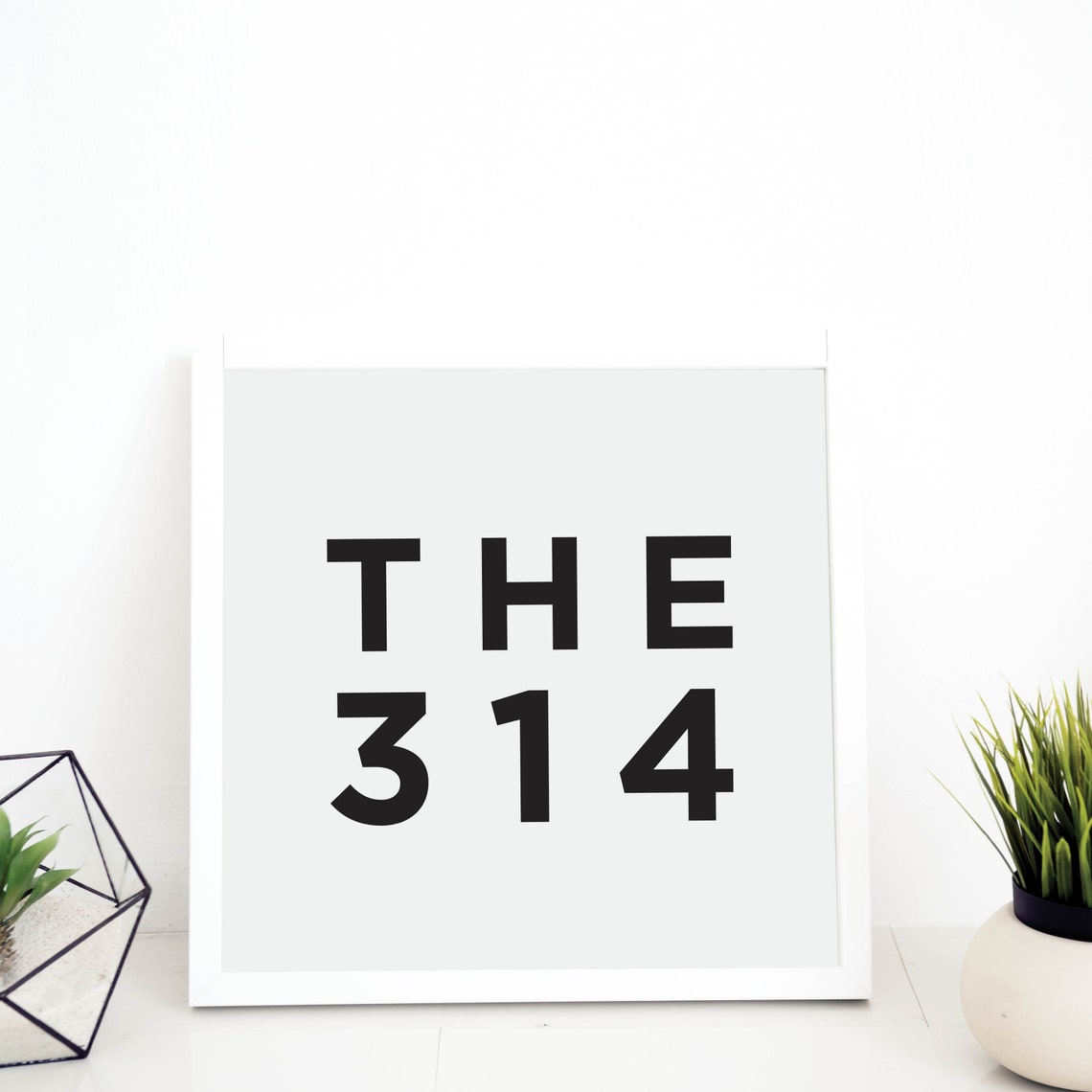The 314 St Louis Area Code Typography Black White Minimalist Print - Image 4