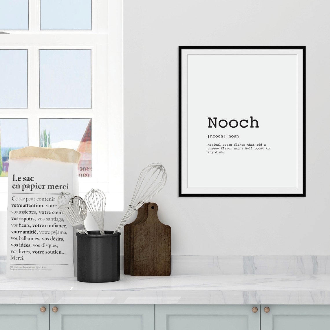 Nooch Definition Funny Vegan Dictionary Kitchen Wall Quote Print - Image 4