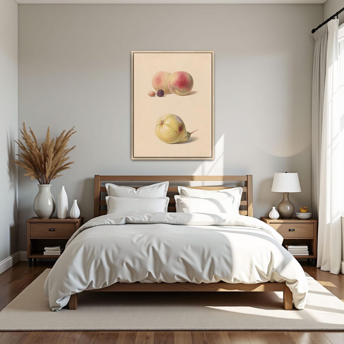 Vintage Botanical Fruit Plate Peaches Blackberry Pear Poster - Image 5