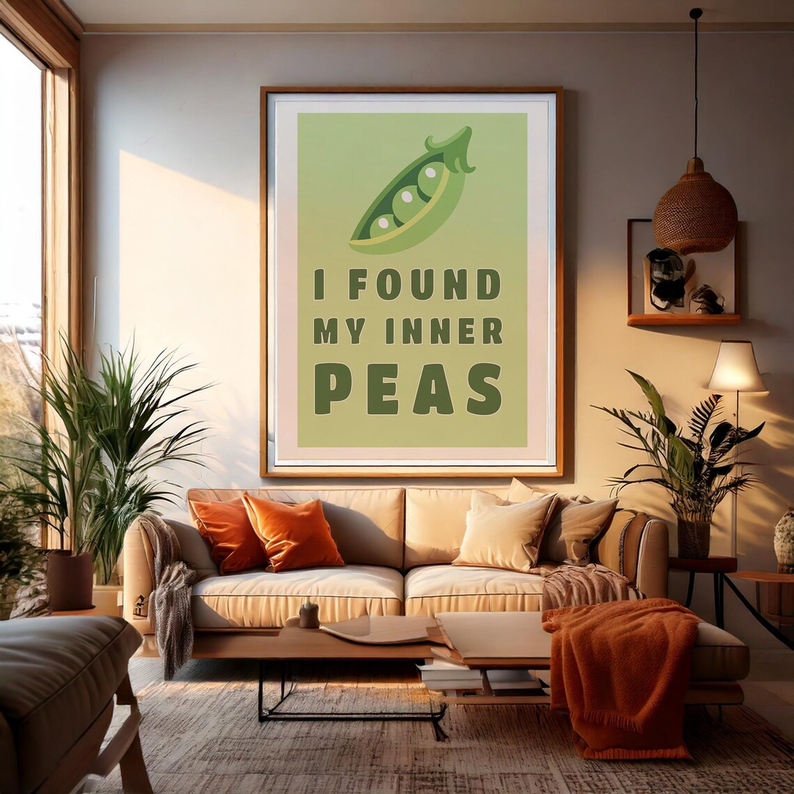 Inner Peas Punny Mindfulness Mental Health Poster - Image 4