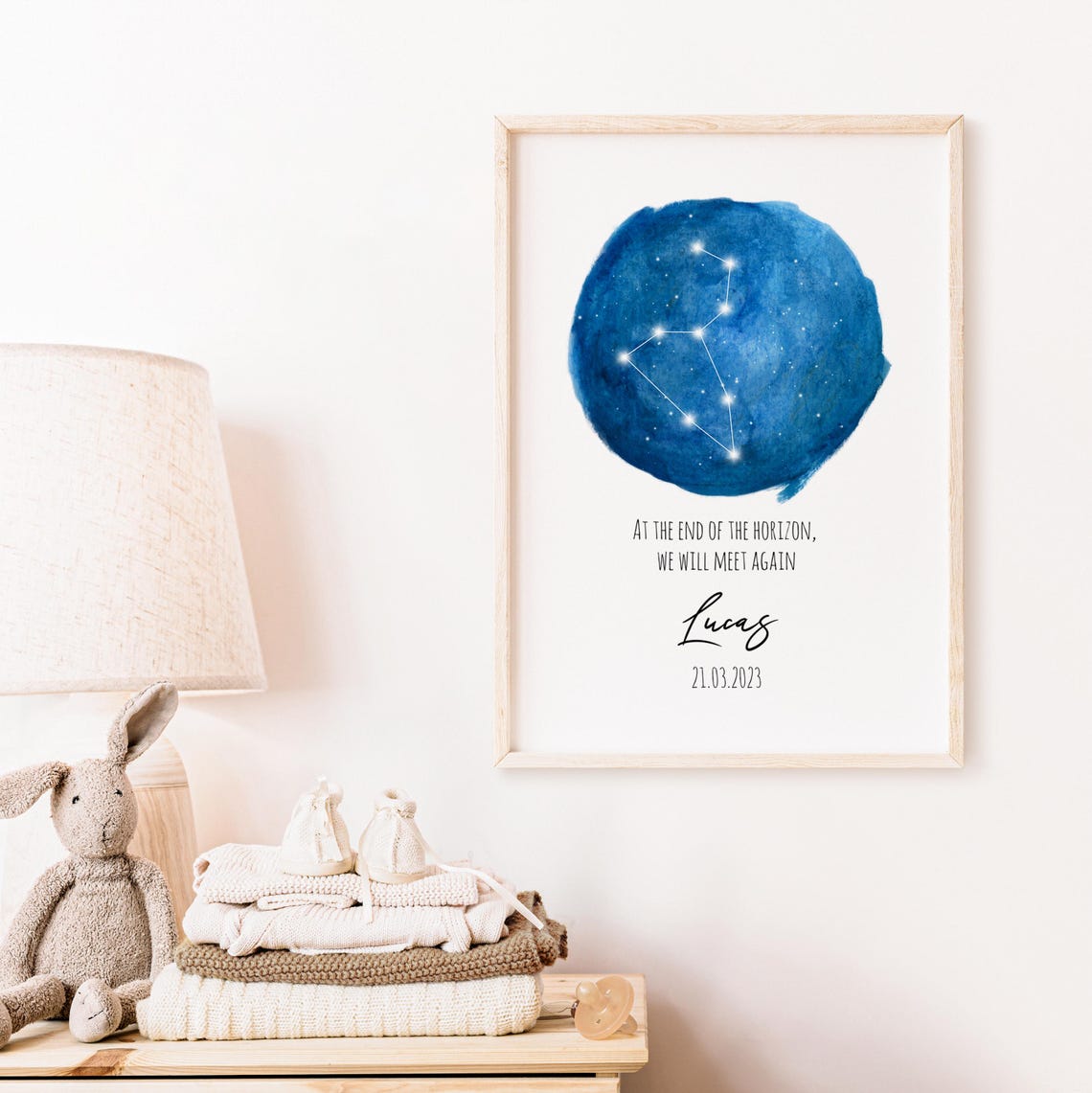 Personalized Leo Star Map Baby Loss Memorial Keepsake Poster - Image 5