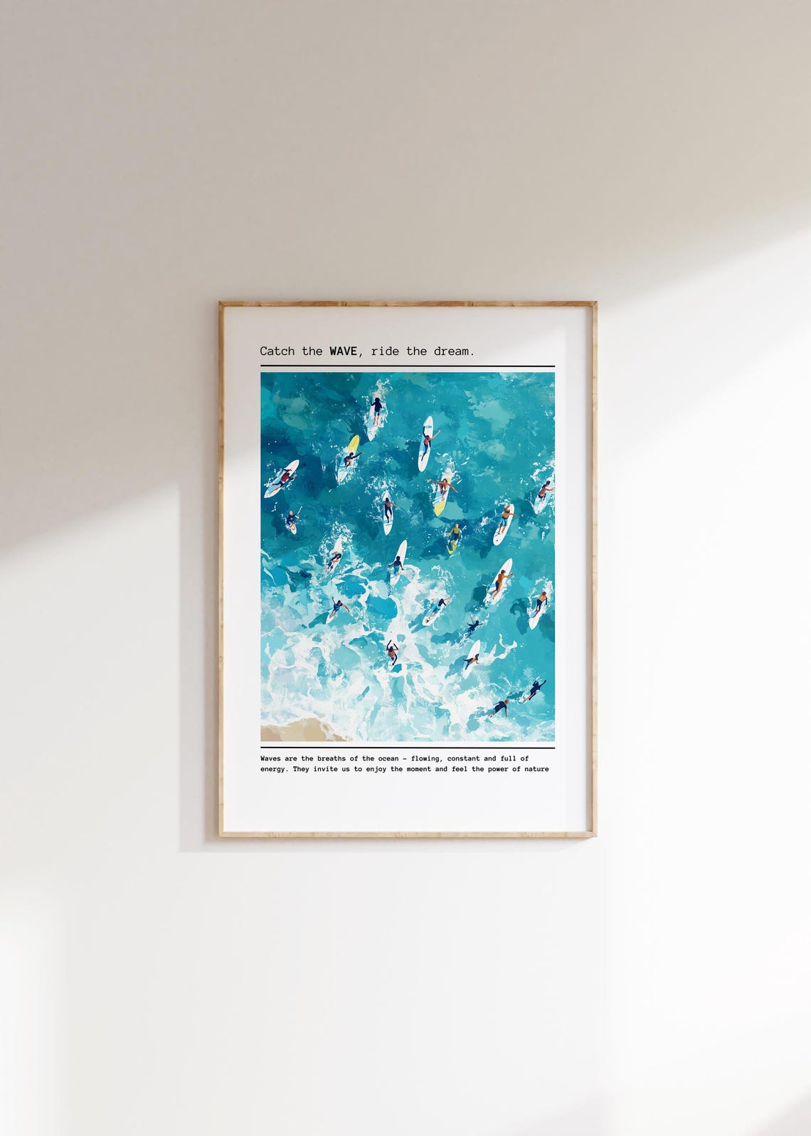 Retro Waves Wall Art For Boho Decor Beach Print For Aesthetic Room Decor Coastal Prints Retro Surf Poster Above Couch Art - Image 4