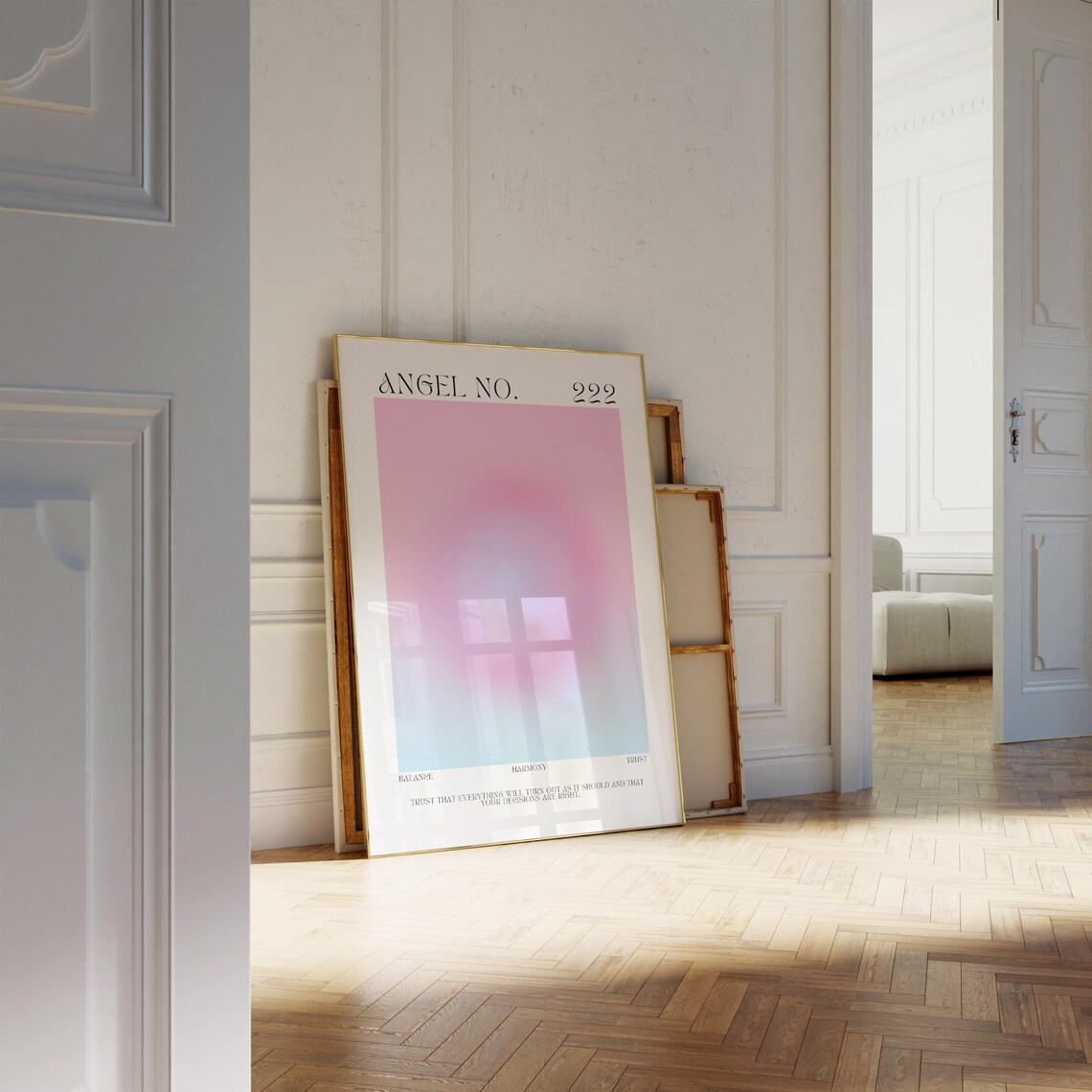 Angel Number 222 Aura Inspirational Art Print - Image 2