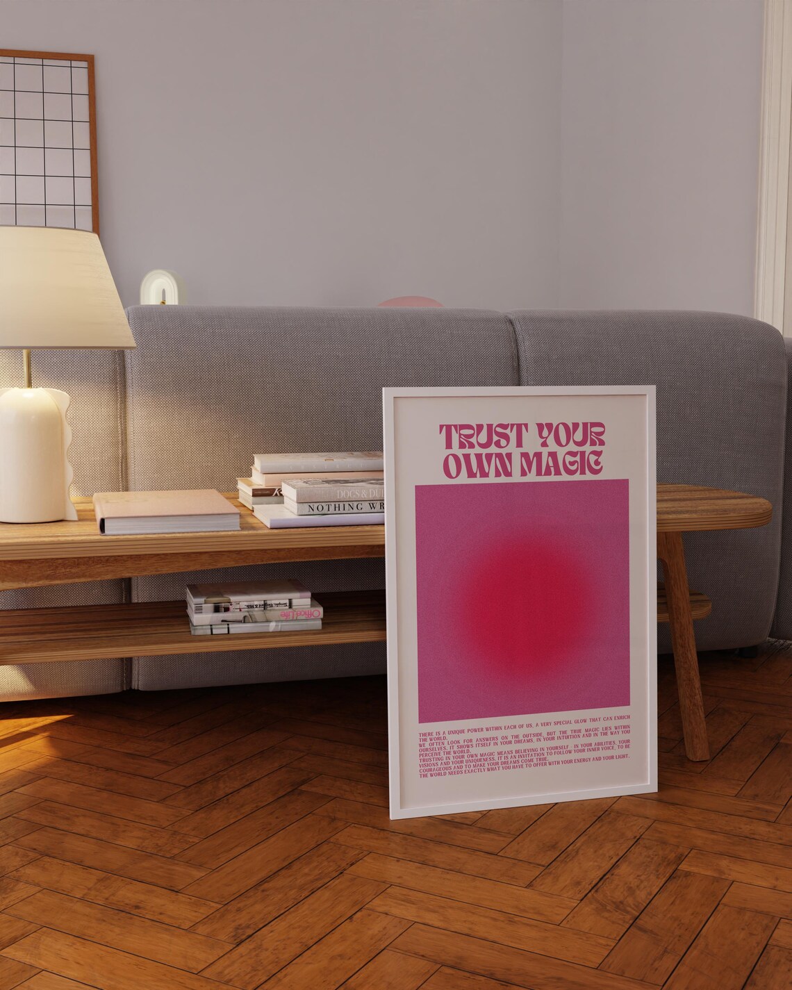 Trust Your Own Magic Pink Aura Inspirational Quote Wall Poster - Image 5