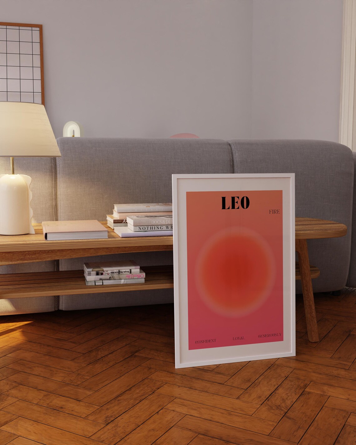 Aura Leo Zodiac Poster, Aesthetic Astrology Art Print - Image 5