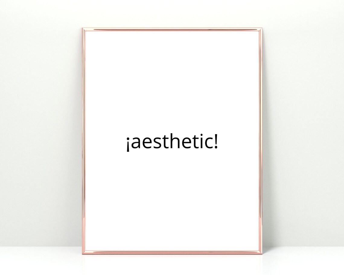 Aesthetic Minimalist Typography Poster Simple Black Quote Modern Wall Decor