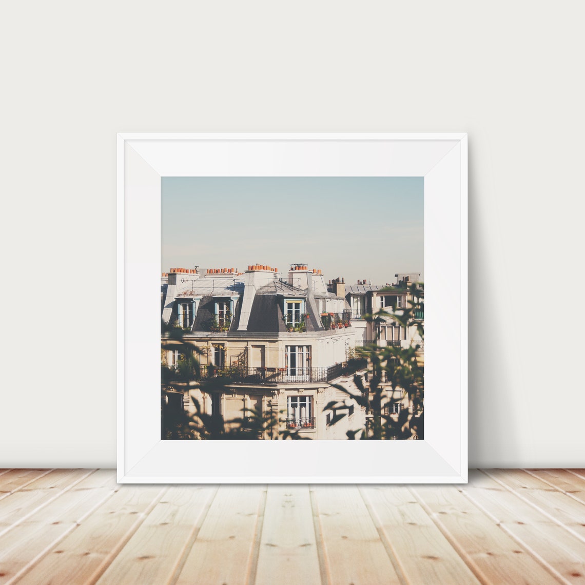 Paris Rooftops with Zinc Roofs and Chimneys Photography Print
