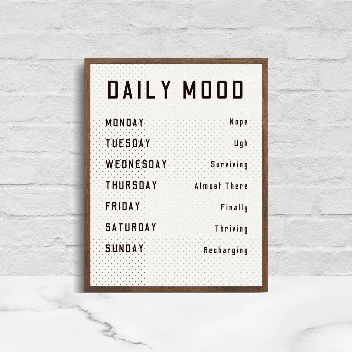 Minimalist Daily Mood Board, Funny Mood Chart - Image 2