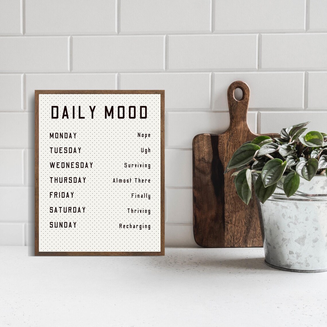 Minimalist Daily Mood Board, Funny Mood Chart - Image 3