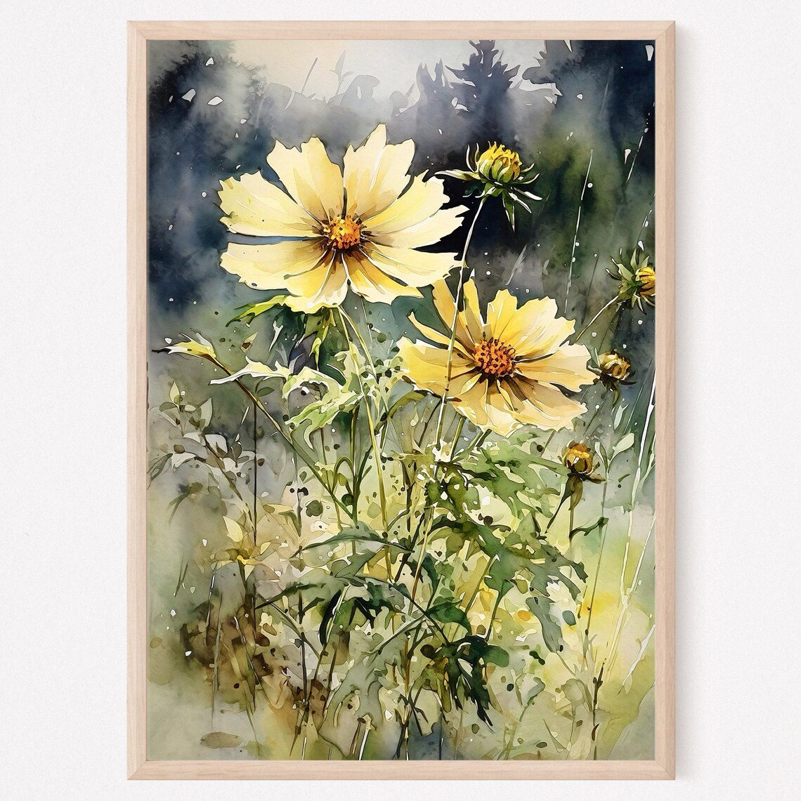 Coreopsis Flower Watercolor Botanical Art Print