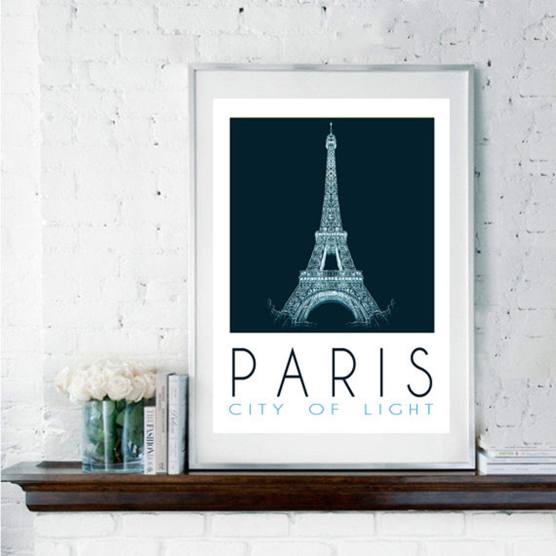 Paris Eiffel Tower City Of Light Minimalist Bedroom Travel Poster - Image 2