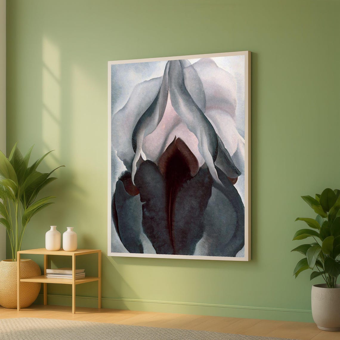 Moody Dark Rose Closeup Abstract Floral Canvas Wall Art Decor