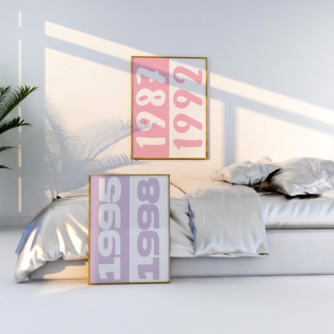 Custom Birth Year Typography Personalized Number Birthday Gift Poster - Image 3