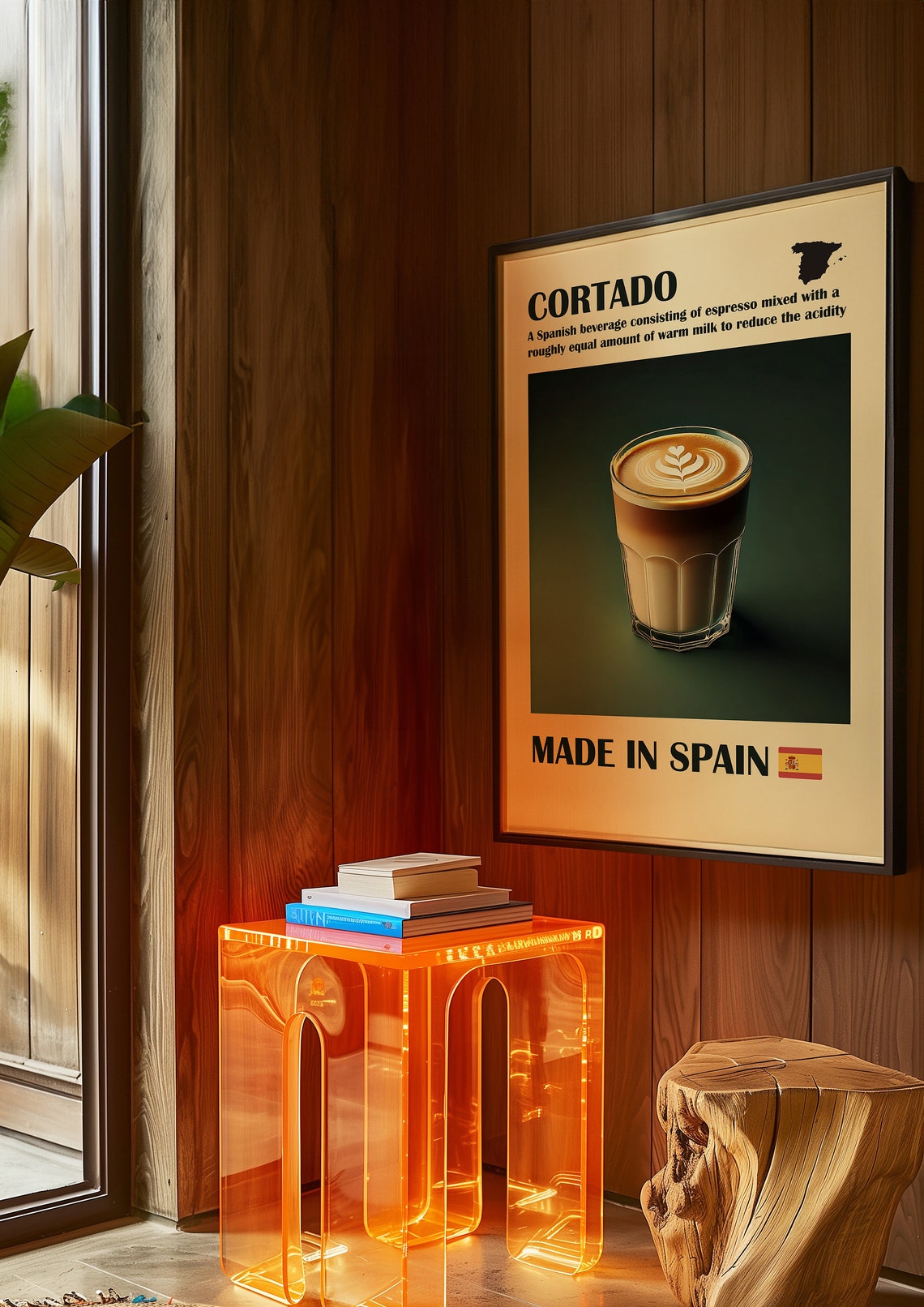 Cortado Spain Coffee Recipe Espresso Illustration Kitchen Poster - Image 3