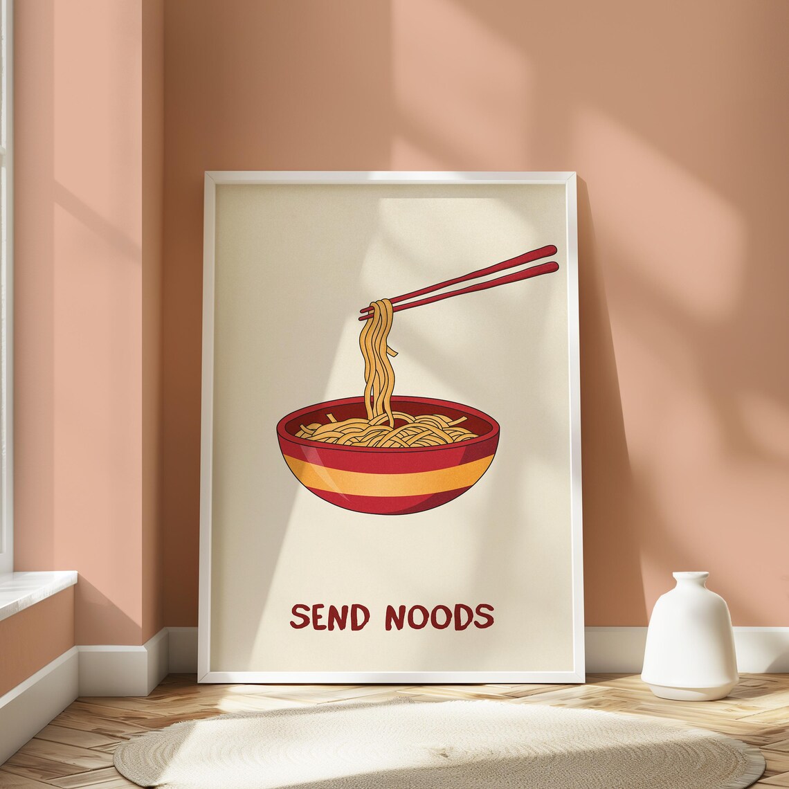Send Noods Noodles Print, Kitchen Bar Cart Art - Image 2