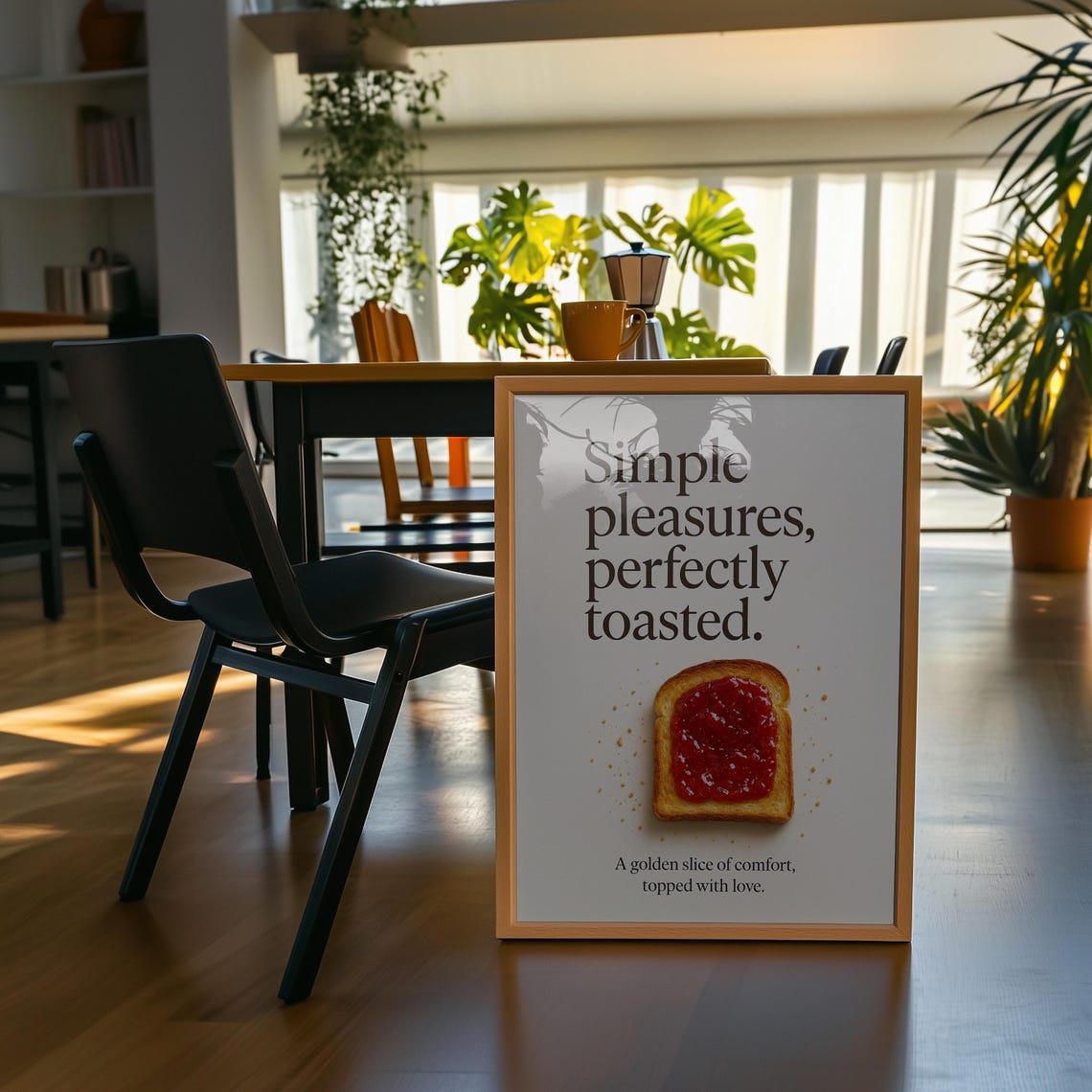 Simple Pleasures Perfectly Toasted Jam Toast Kitchen Decor Wall Art - Image 3