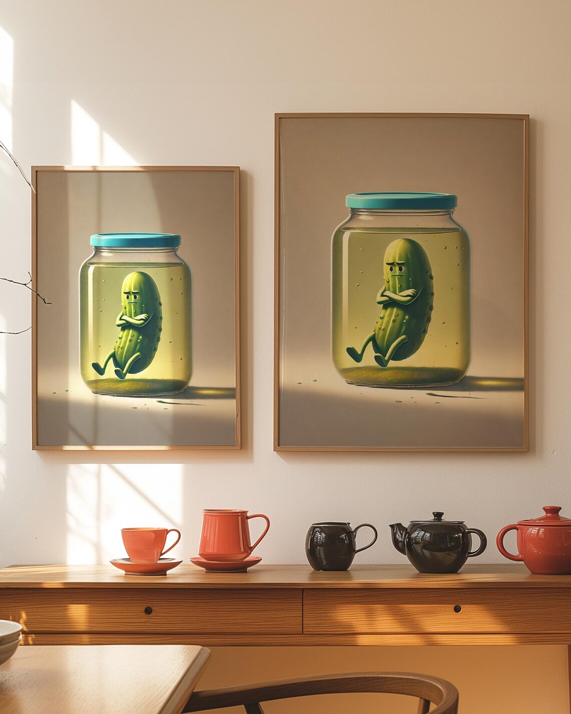 Pickle Print Fun Retro Vintage Kitchen Bar Cart Art - Image 3