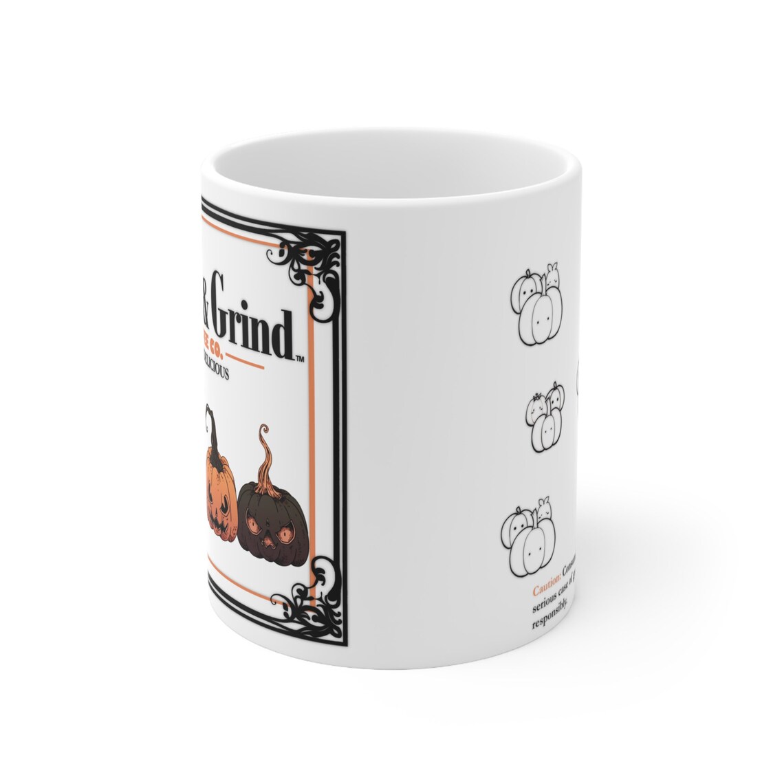 Spooky Pumpkin Halloween Mug For Coffee, Hot Chocolate - Image 2