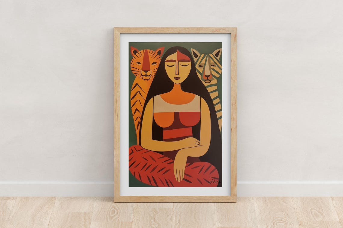 Tiger And Woman Art Print, Picasso