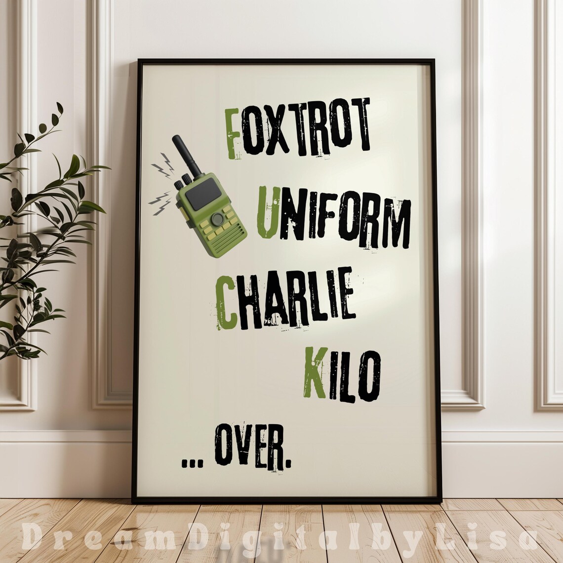 Funny Military Alphabet Swear Word, Dark Humour Poster