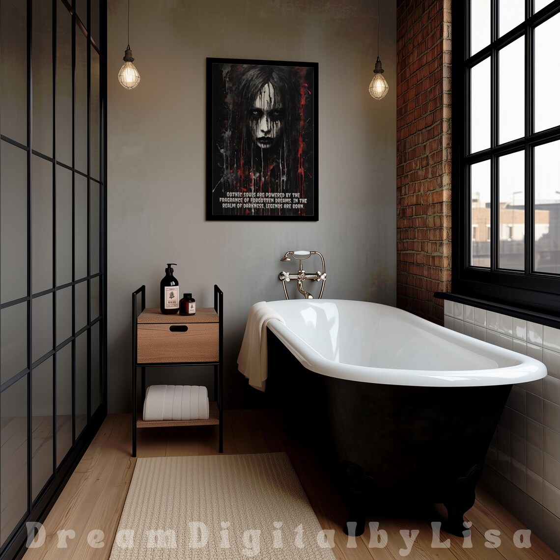 Gothic Quote, Dark Room Moody Decor Art Print - Image 2