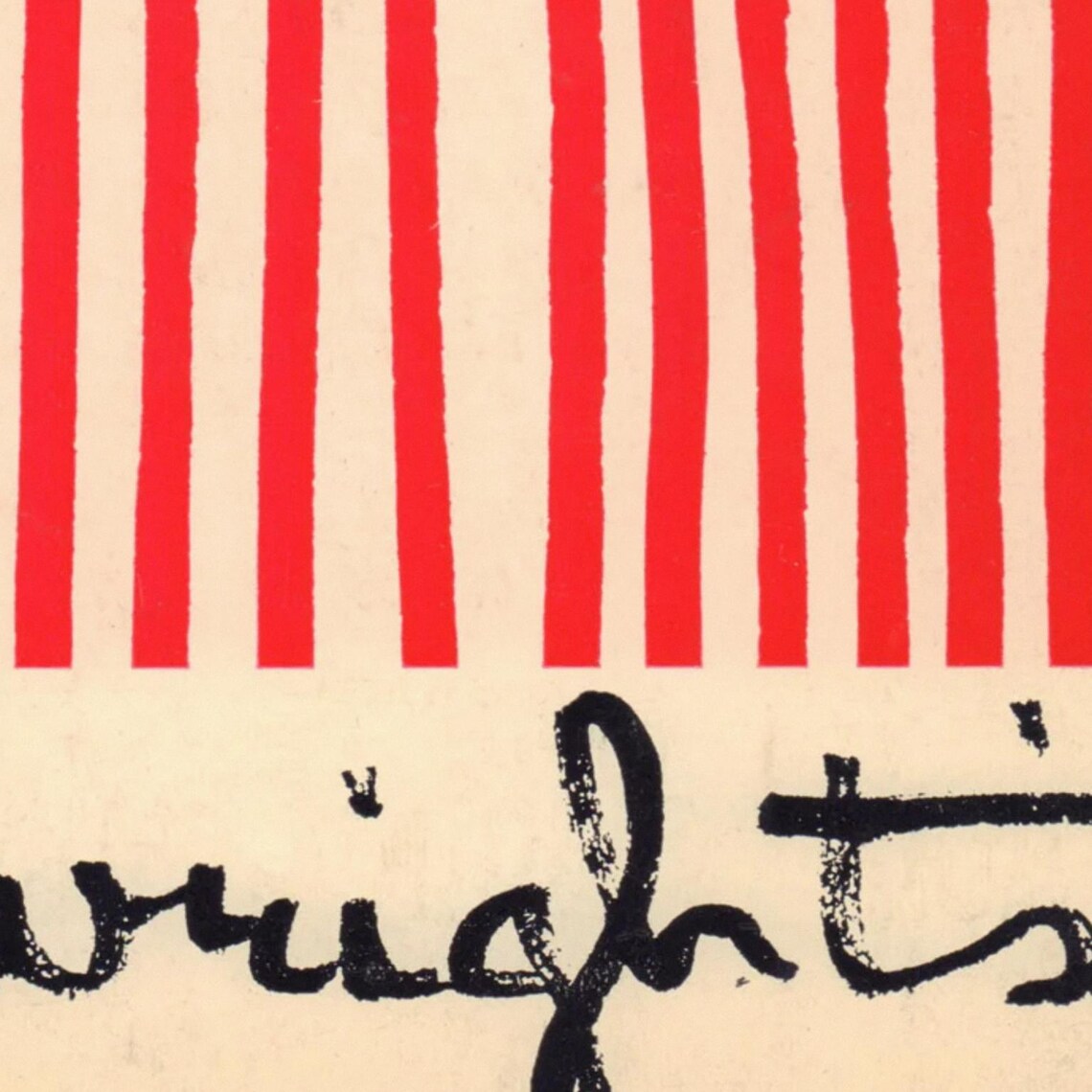Wil Wrights Red Stripes Bauhaus Style Retro Exhibition Poster - Image 2